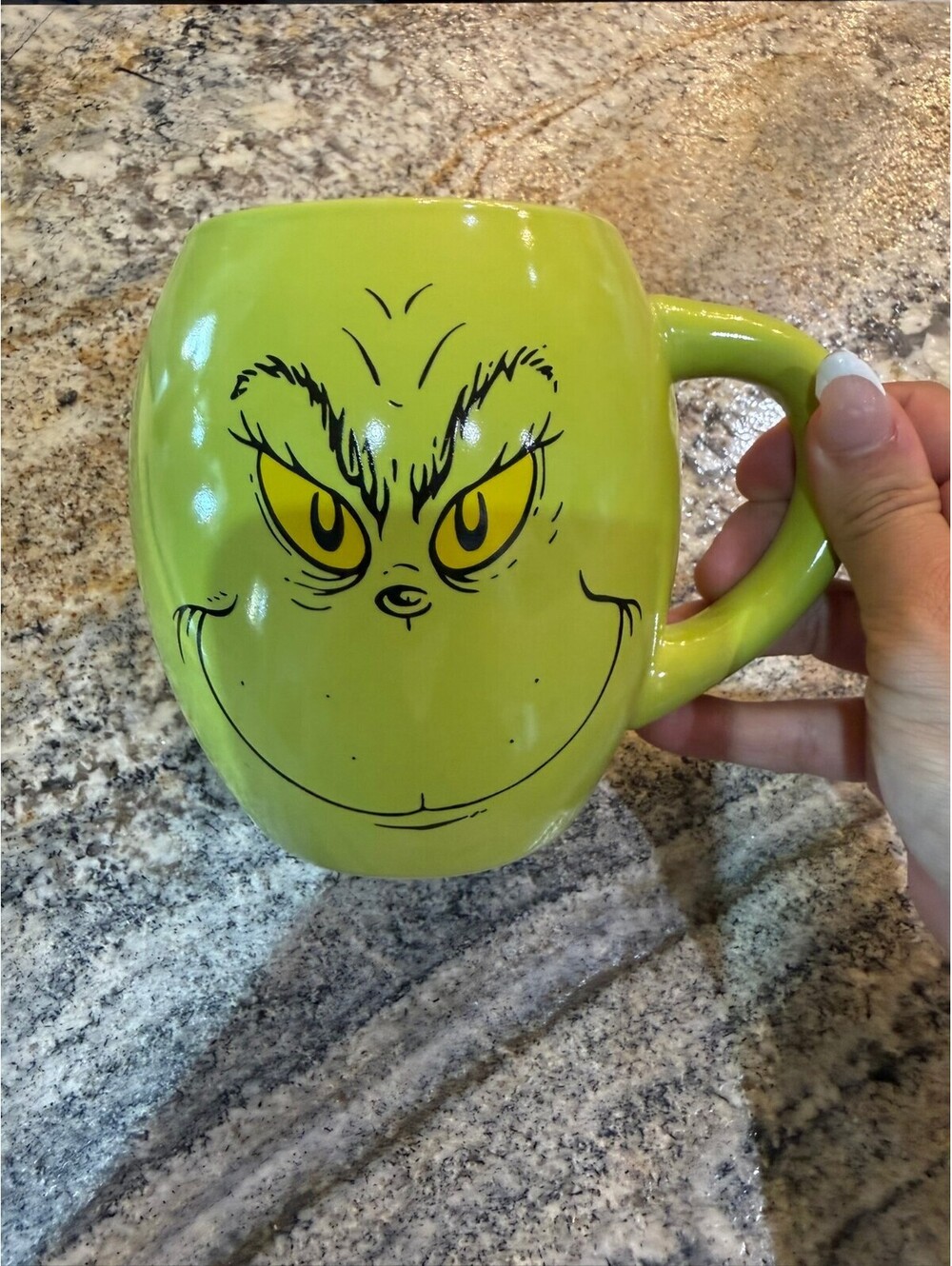 The Grinch Green Ceramic Mug Microwave and Dishwasher Safe